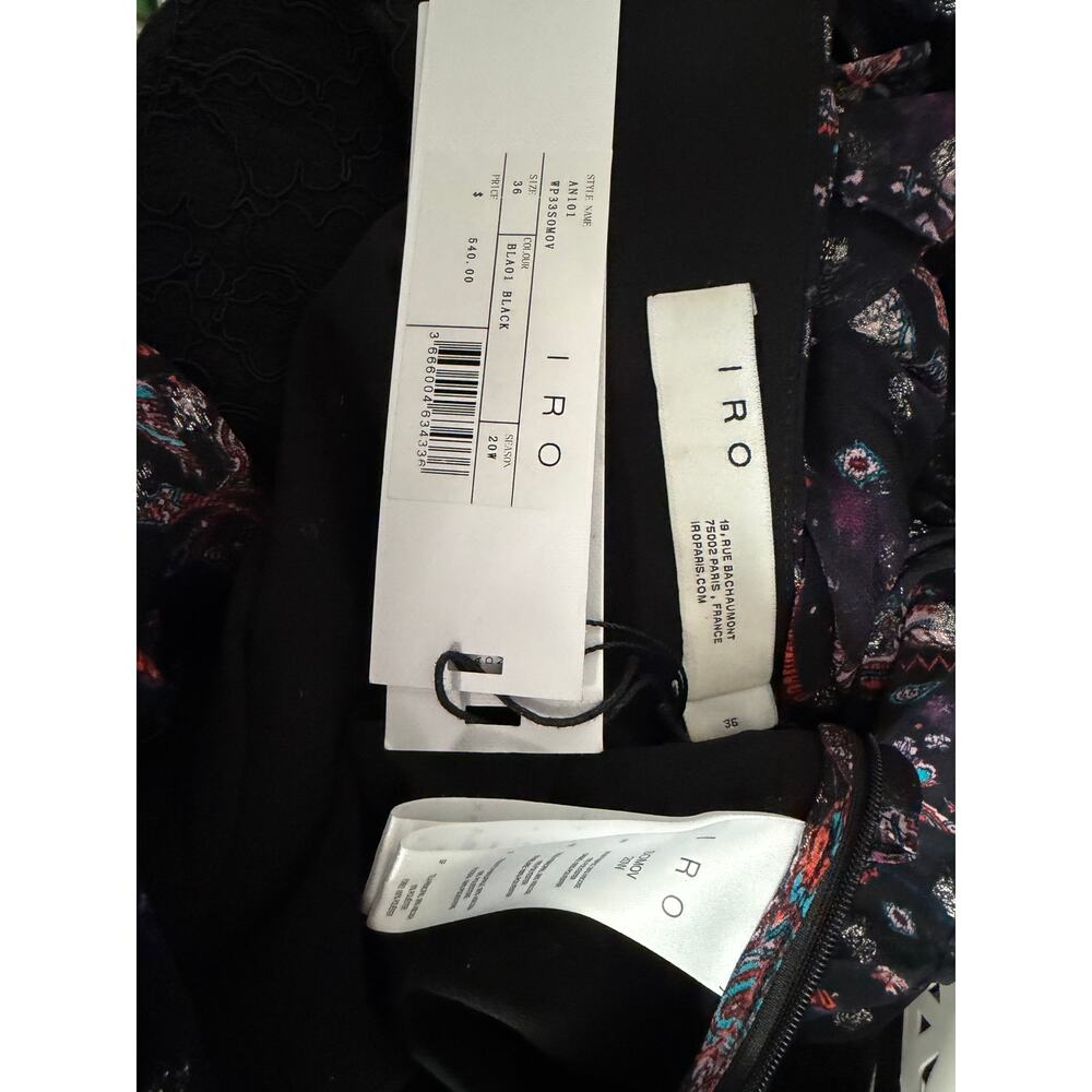 NWT - IRO Somov Paisley Lurex Jacquard Halter Midi Dress- size 36 - Picture 7 of 12